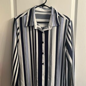 Women’s dress striped shirt size large